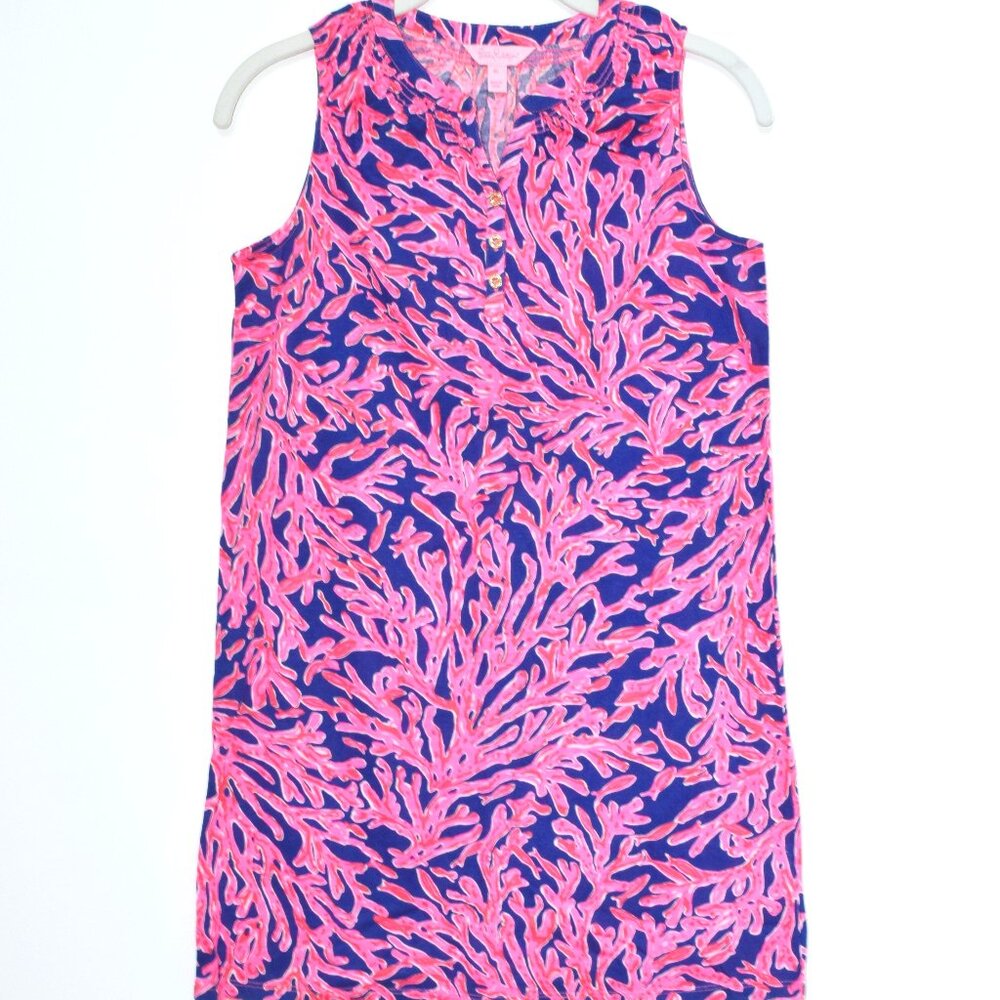 NWOT Lilly Pulitzer Mini Essie Tropical Pink Did You Catch That Coral Dress XL